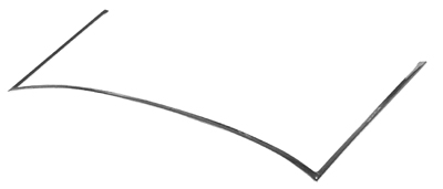 64-65 Chevelle Convertible Top Well Molding Set With Open Ends