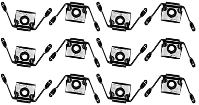 66-67 Chevelle Convertible Well Molding Clip Sets 12 Pieces