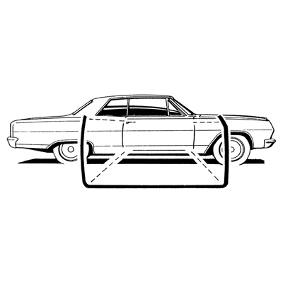 64-65 Chevelle Hardtop And Convertible Door Weatherstrip Mounting Clip Are Pre Installed