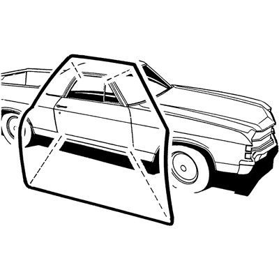 64-65 El Camino Door Weatherstrip Set