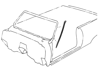 69-72 Chevelle Convertible Pillar Post Weatherstrip