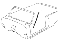64-65 Chevelle Convertible Pillar Post Weatherstrip