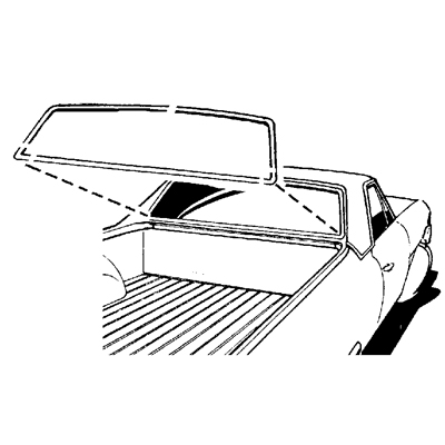 64-67 El Camino Rear Window Molding Kit 4 Pieces