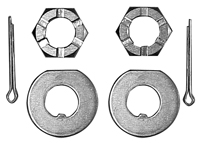 64-72 Chevelle / El Camino Spindle Nut And Washer Kit