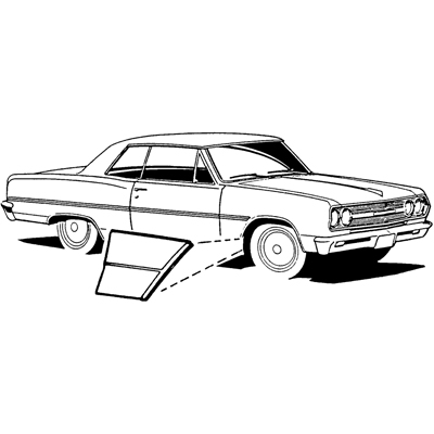 64-65 Chevelle Front Fender Patch Panel Left Hand 10