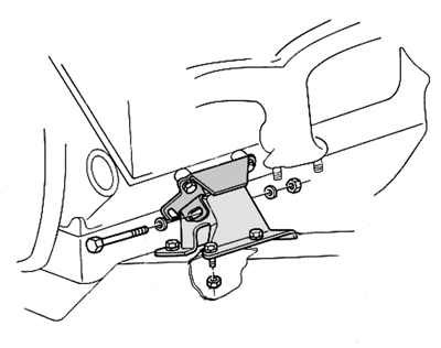 64-72 Chevelle / El Camino Motor Mount to Frame Mount Bolt Kit, Phoshate ( Black-Gray )