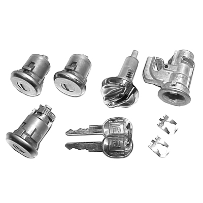 64-65 Chevelle Glove Box, Trunk,And Door Lock Set, With Coded Keys