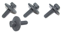 64-72 Chevelle / El Camino Fender To Cowl Bolts 4 Piece Set 3/8-16 X1-3/8, 9/16 Hex, With 1.31 Conical Washer
