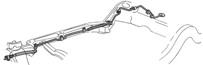 64-67 Chevelle Hardtop Fuel Tank To Pump Fuel Lines 5/16