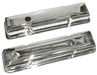 64-72 Chevelle / El Camino Small Block, Chrome Valve Covers, Short With Baffle