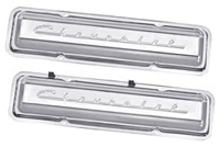 64-67 Chevelle / El Camino  Valve Covers SS 350 Chevrolet Script Small Block, Chrome