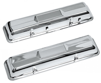 64-67 Chevelle / El Camino Early Style Valve Covers Small Block, Chrome
