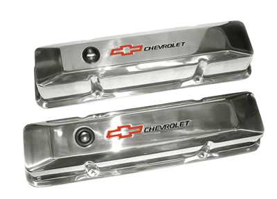 64-86 Chevelle / El Camino Polished Aluminum Vavle Covers Polished, Small Block Cast With Drippers