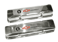 64-86 Chevelle / El Camino Polished Aluminum Vavle Covers Polished, Small Block Cast With Drippers