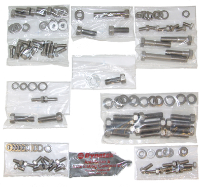 64-68 Chevelle / El Camino V8 Engine Bolt Kit, Small Block Short Pump Steel Valve Covers