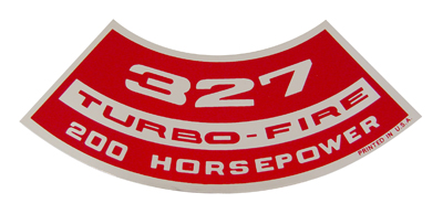 Small Block Air Cleaner Decal, 307 Turbo-Fire 200 Hp