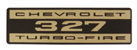 Small Block Valve Cover Decal, 327 Turbo-Fire, Paper