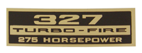Small Block Valve Cover Decal, 327 Turbo-Fire 275 Hp