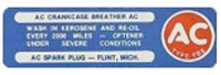 64-67 Crankcase Breather Decal (Red, White, Blue)