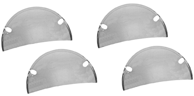 64-70 Chevelle / El Camino Chrome Dual Headlight Cover Half Moons Smooth