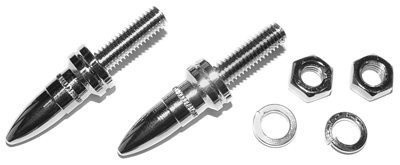 Chevelle / El Camino Chrome License Plate Bullet Bolts Set 2 Pieces