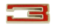 64-87 Chevelle / El Camino Universal Fender Emblem Number 3 Red