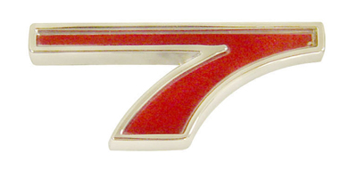 64-87 Chevelle / El Camino Universal Fender Emblem Number 7 Red