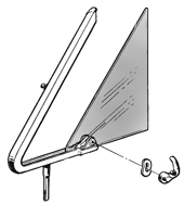 64-65 Chevelle Coupe or Convertible 64-67 El Camino /Wagon / Sedan , Vent Glass LH Tinted