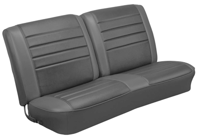 65 Chevelle & El Camino Seat Upholstery Black For  Split Bench Special Order Colors Available Red, Light Blue Fawn, Aqua