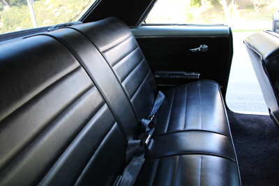 65 Chevelle & El Camino Seat Upholstery Black For  Rear Seat Coupe Special Order Colors Available Red, Light Blue Fawn,