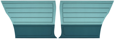 65 Chevelle Rear Quarter Trim Panels, Black, Pair