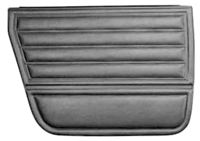 65 Chevelle 4 Door Sedan & Wagon Rear Panels, Black, Pair