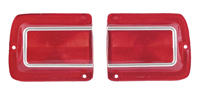 65 Chevelle Tail Light Lens LH & RH With Chrome Trim