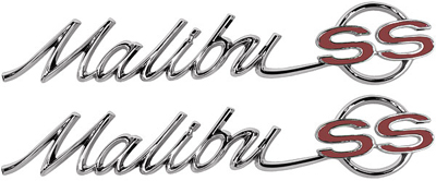 65 Chevelle Malibu Quarter Panel Emblems 