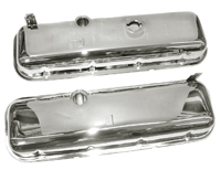 65-72 Chevelle / El Camino Original Style Big Block Chrome Valve Covers With Drippers, Square