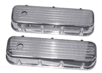 65-72 Chevelle / El Camino Big Block Polished Aluminum Valve Covers, Ball Milled