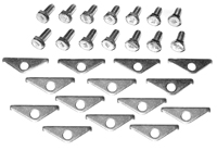 65-72 Chevelle / El Camino Chrome Valve Retainers With Bolts Kit Big Block, Zinc Plated