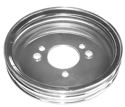 65-68 Chevelle / El Camino Chrome Crankshaft Pulley Big Block Short Pump 2 Groove 7-3/4