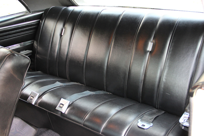 66 Chevelle & El Camino Seat Upholstery Black For Rear Seat Coupe Special Order Colors Available Red, Bright Blue Bron