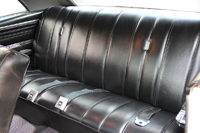 66 Chevelle & El Camino Seat Upholstery Black For Rear Seat Coupe Special Order Colors Available Red, Bright Blue Bron