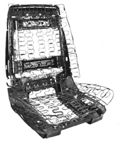 66-68 Chevelle / El Camino Bucket Seat Frame Assembly LH