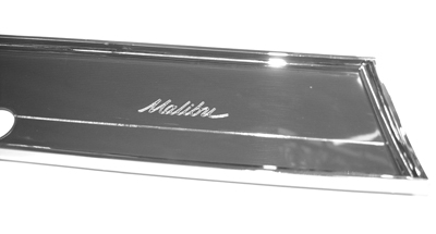 66 Chevelle Glove Box Fascia With Malibu Emblem