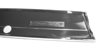 66 Chevelle Glove Box Fascia With Super Sport Emblem
