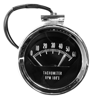 66 Chevelle / El Camino 5200 RPM Redline Tachometer Located Under Dash Chrome As Original