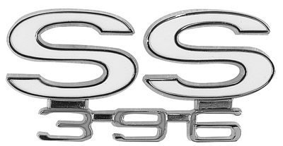 66 Chevelle Rear Panel Emblem SS 396