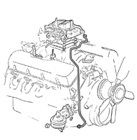 66 Chevelle / El Camino Pump To Carb Line Original Material 396/360HP With 4BBL