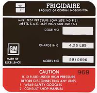 66 Air Conditioning Compressor Label