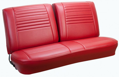 67 Chevelle & El Camino Seat Upholstery Black For Split Bench Seat Special Order Colors Available Red, White, Light Blue