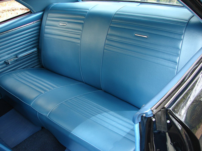 67 Chevelle & El Camino Seat Upholstery Black For Coupe Rear Seat Special Order Colors Available Red, White, Light Blue,