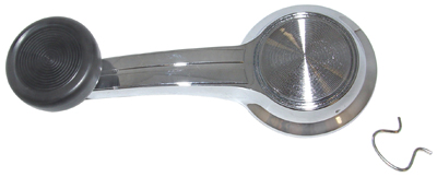 67 Chevelle / El Camino Interior Window Handle Crank With Black Knob LH or RH